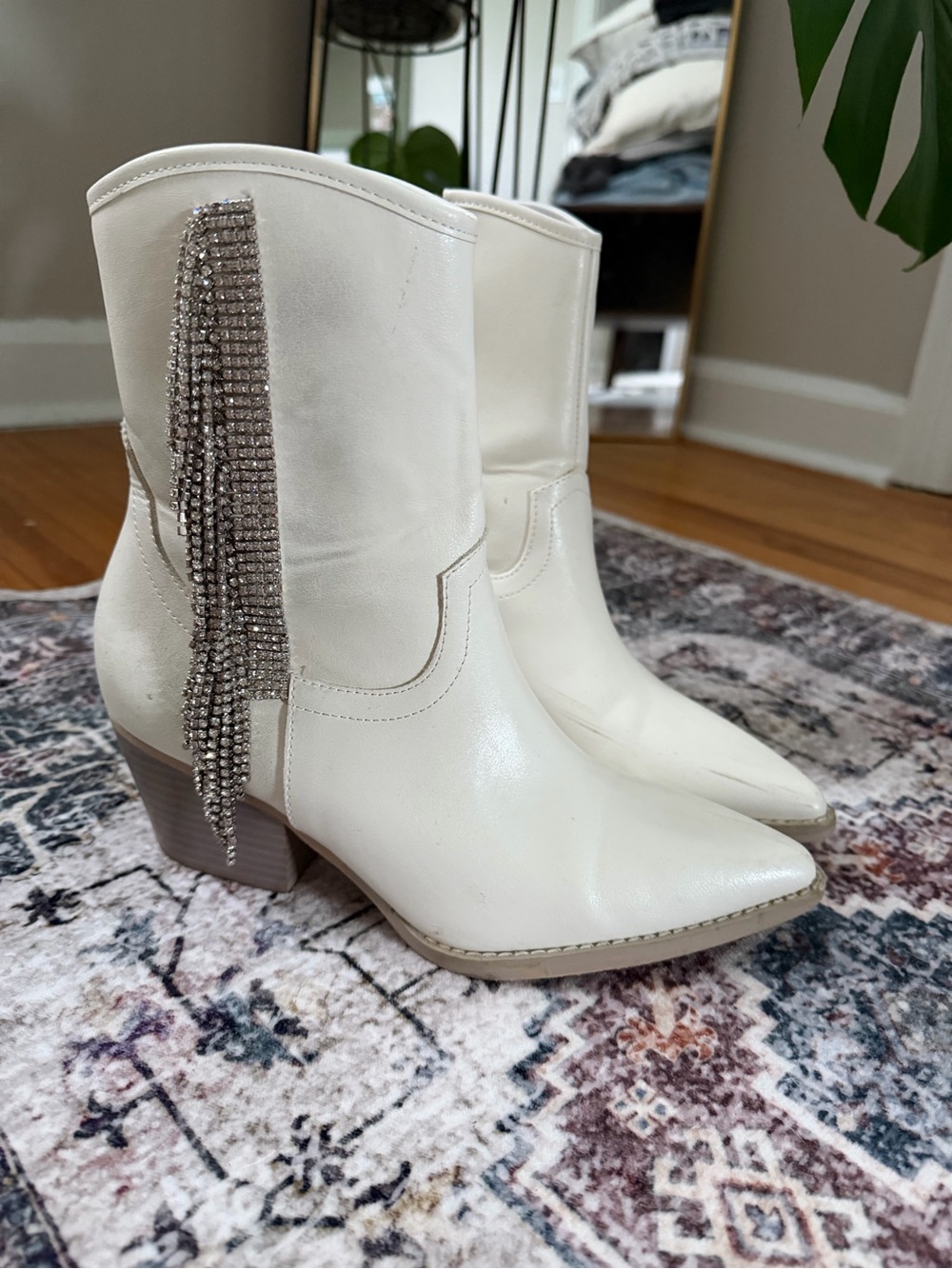 Cowgirl boots with fringe (dressy)